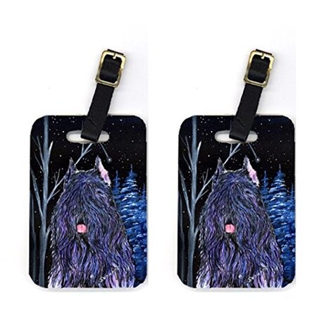 Carolines Treasures SS8394BT Starry Night Bouvier des Flandres Luggage Tags; Pair of 2 SS8394BT